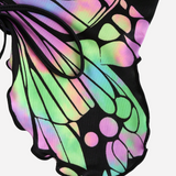 Haut court réfléchissant avec ailes de papillon