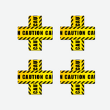 "Caution"  Cross Nipple Covers