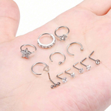 12PCS Nose Ring Set