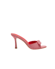 Mules à talons et nœud vichy