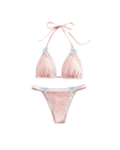 Bikini à bordure en dentelle pastel