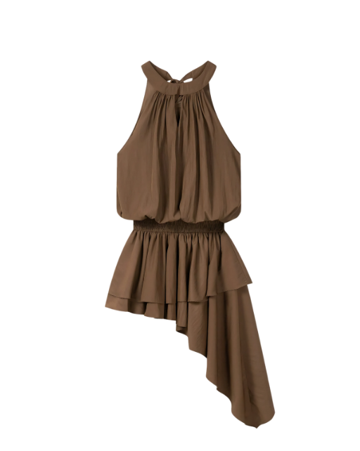 Asymmetrical Halterneck Dress