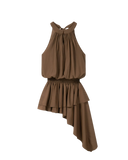 Asymmetrical Halterneck Dress