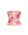 Sheer pink floral corset