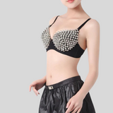 Soutien-gorge à picots métalliques