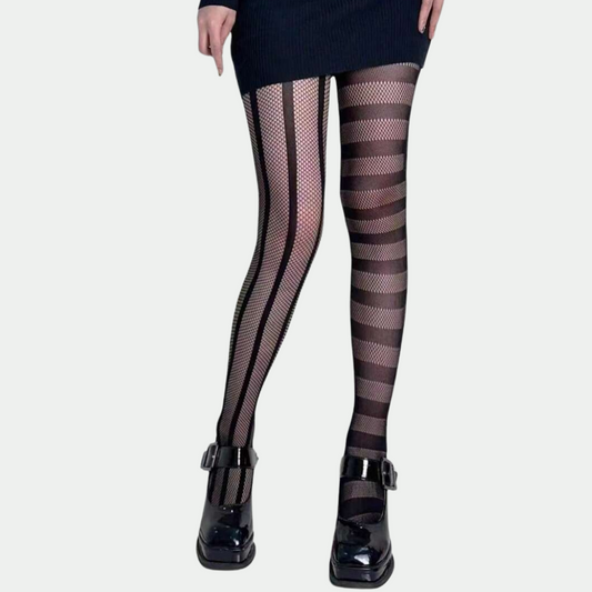 Asymmetrical Striped Tights