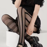 Asymmetrical Striped Tights