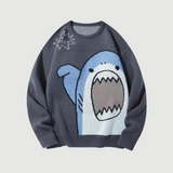 Oversized Shark Knitted Sweater