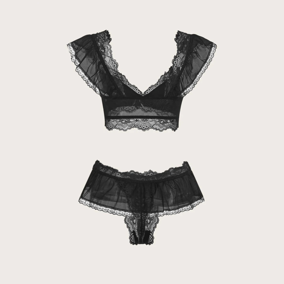 Black Lace Lingerie Set