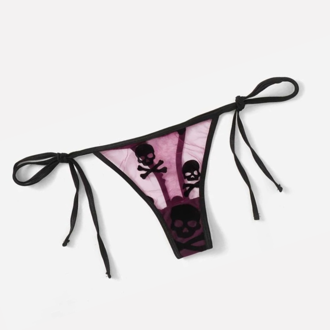 Skull Prink Lingerie Set