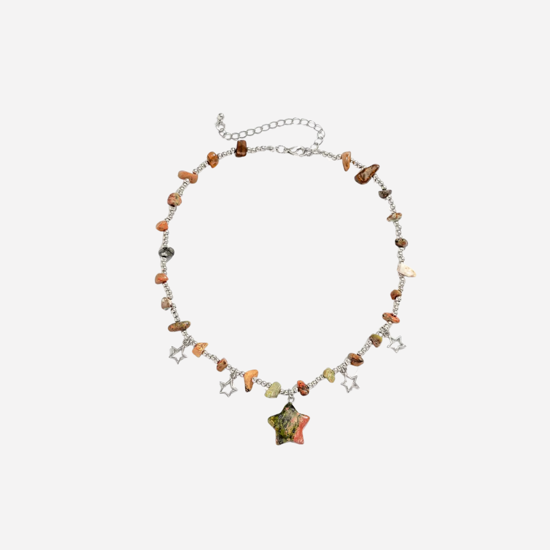 Star Pendant Beaded Necklace