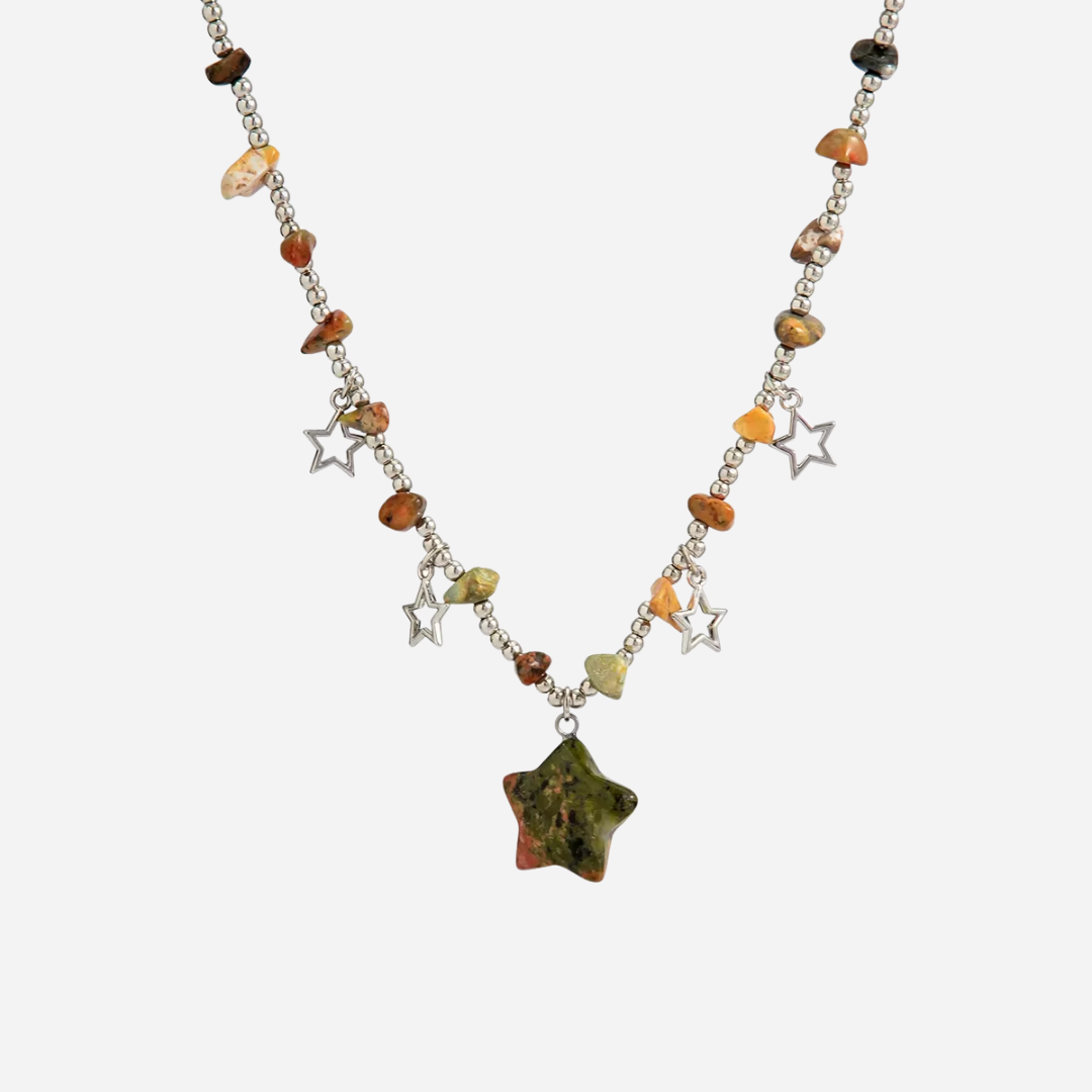 Star Pendant Beaded Necklace
