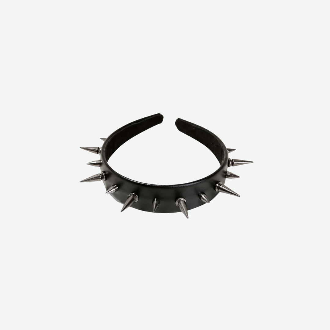 Spiked Leather Headband