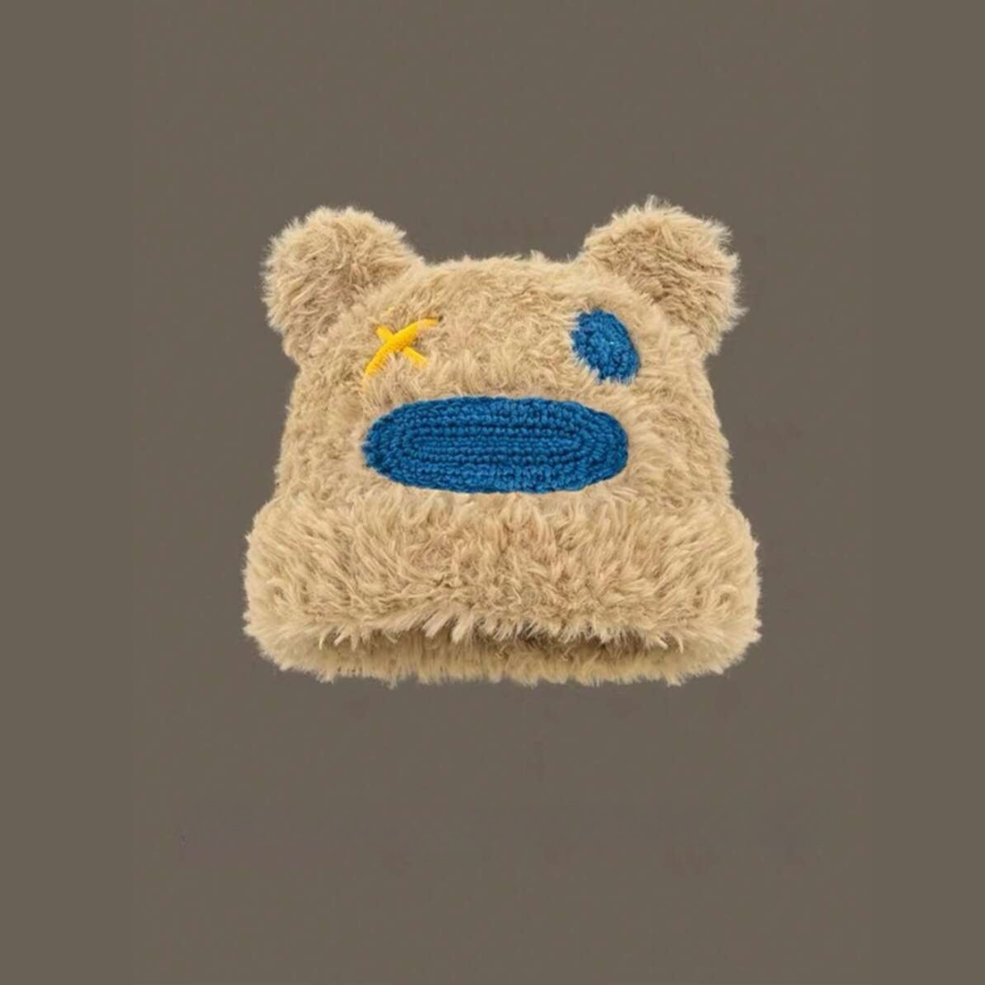 Bonnet en peluche moelleux