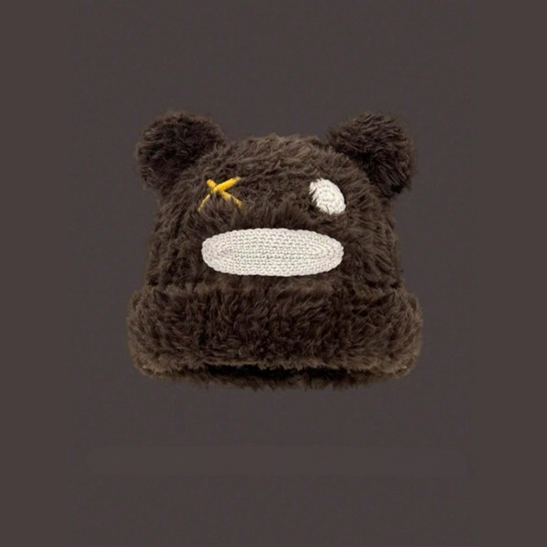 Bonnet en peluche moelleux