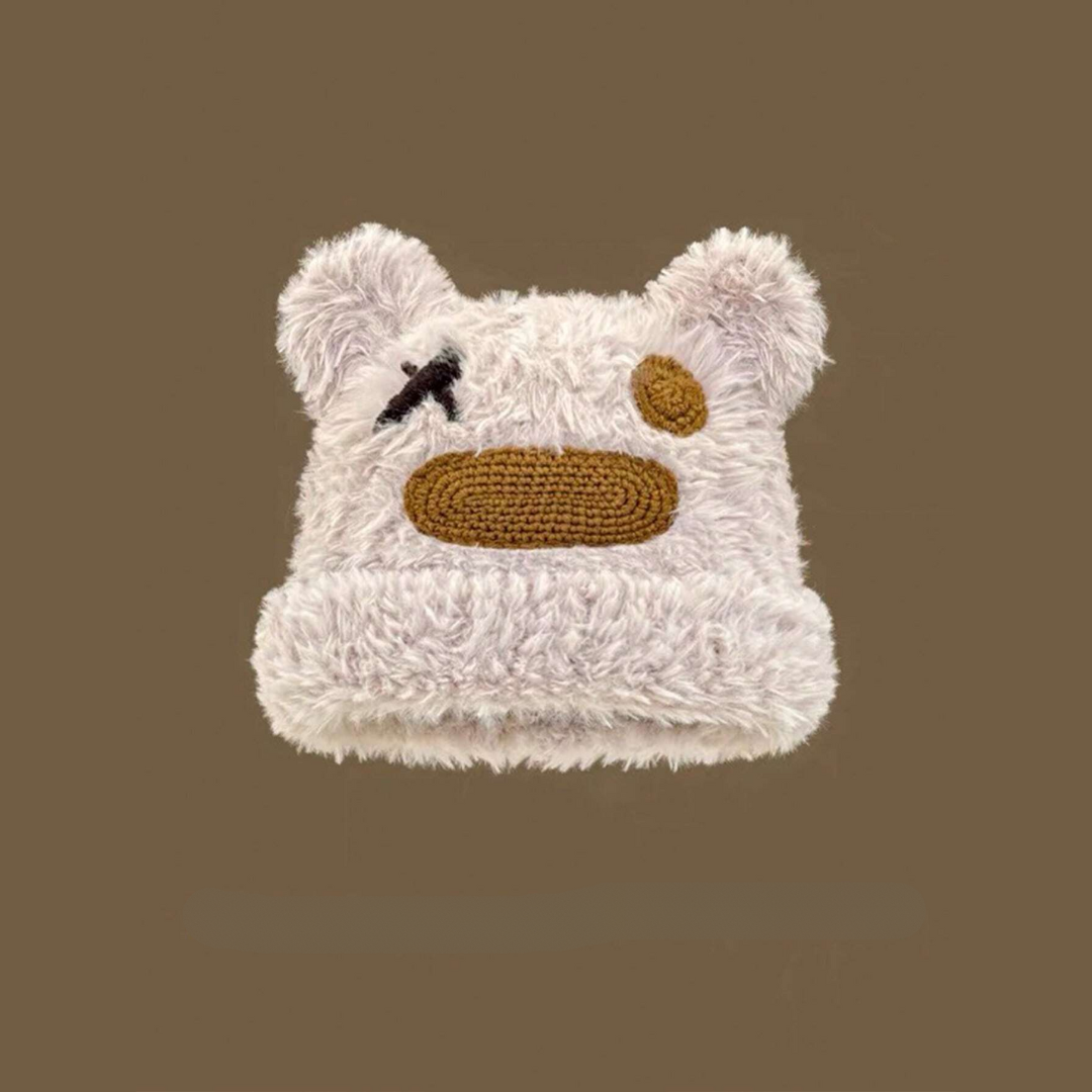 Bonnet en peluche moelleux