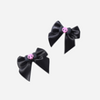 2PCS  Skull Bow Hair Clips