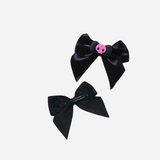 2PCS  Skull Bow Hair Clips