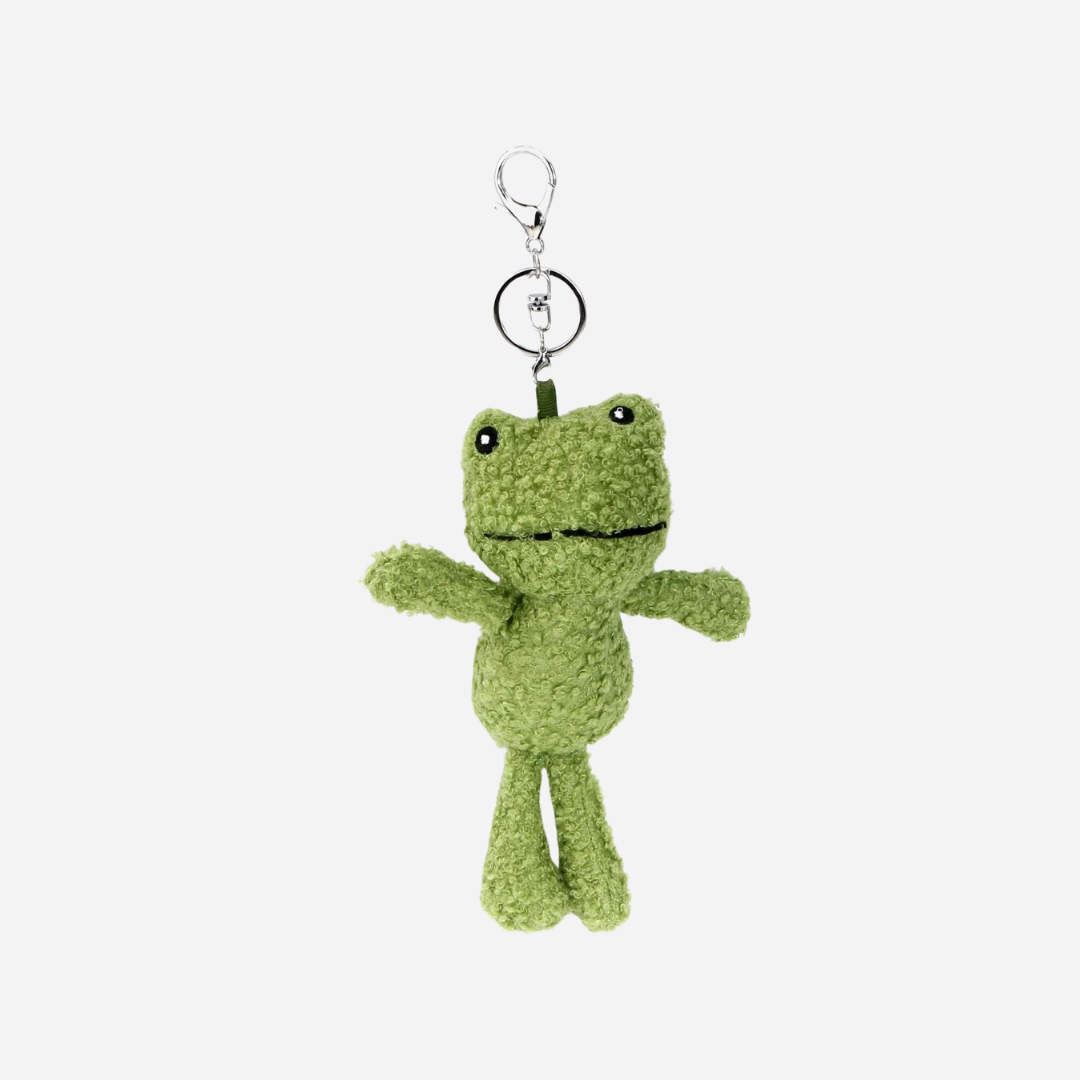 Porte-clés en peluche grenouille