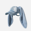 Bonnet en denim avec oreilles de lapin