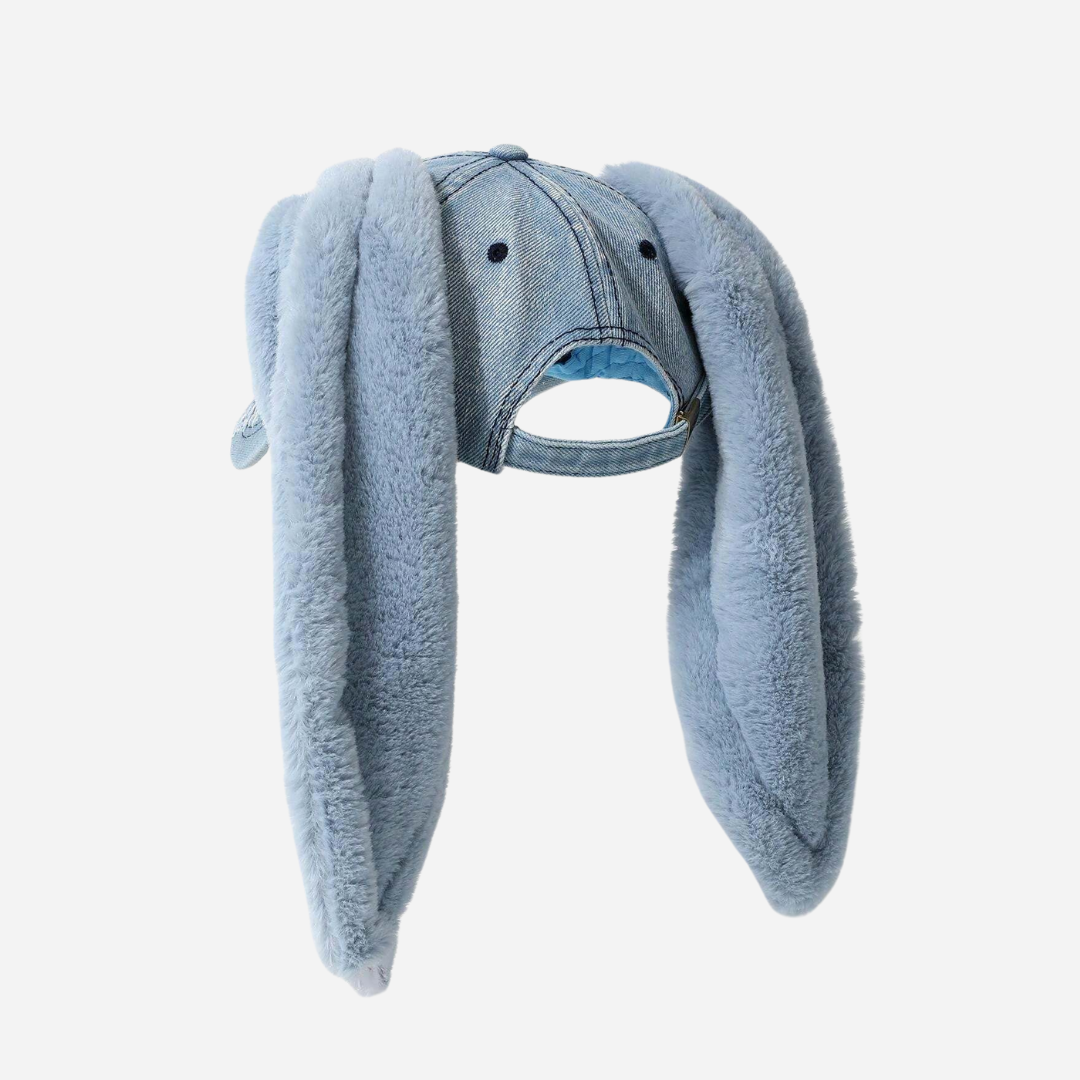 Denim Bunny Ear Cap