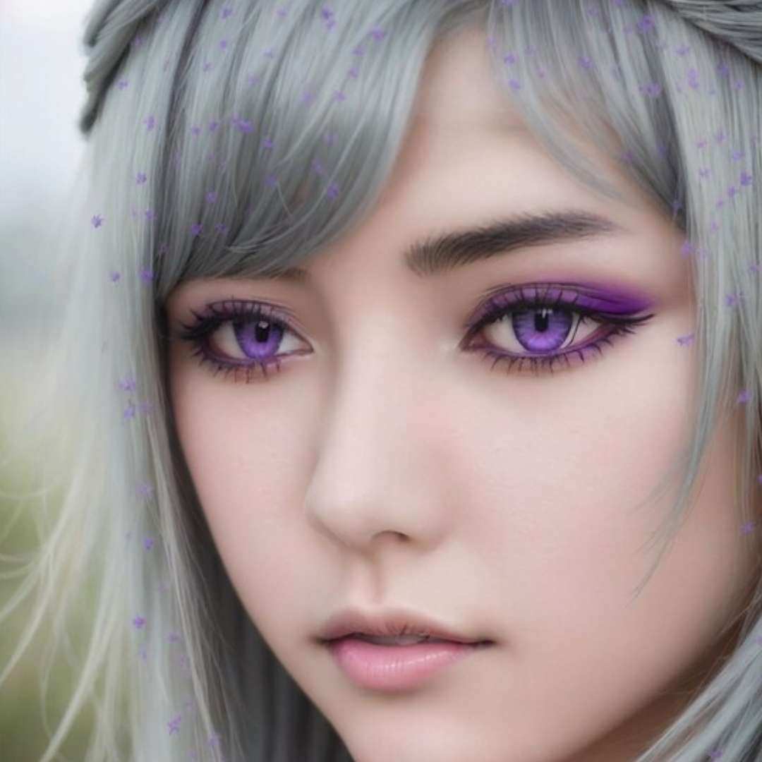 Lentilles de contact violettes pour cosplay