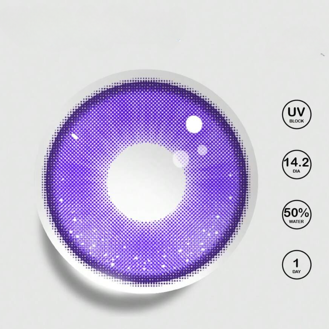 Lentilles de contact violettes pour cosplay