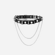 Spiked Choker with Chains