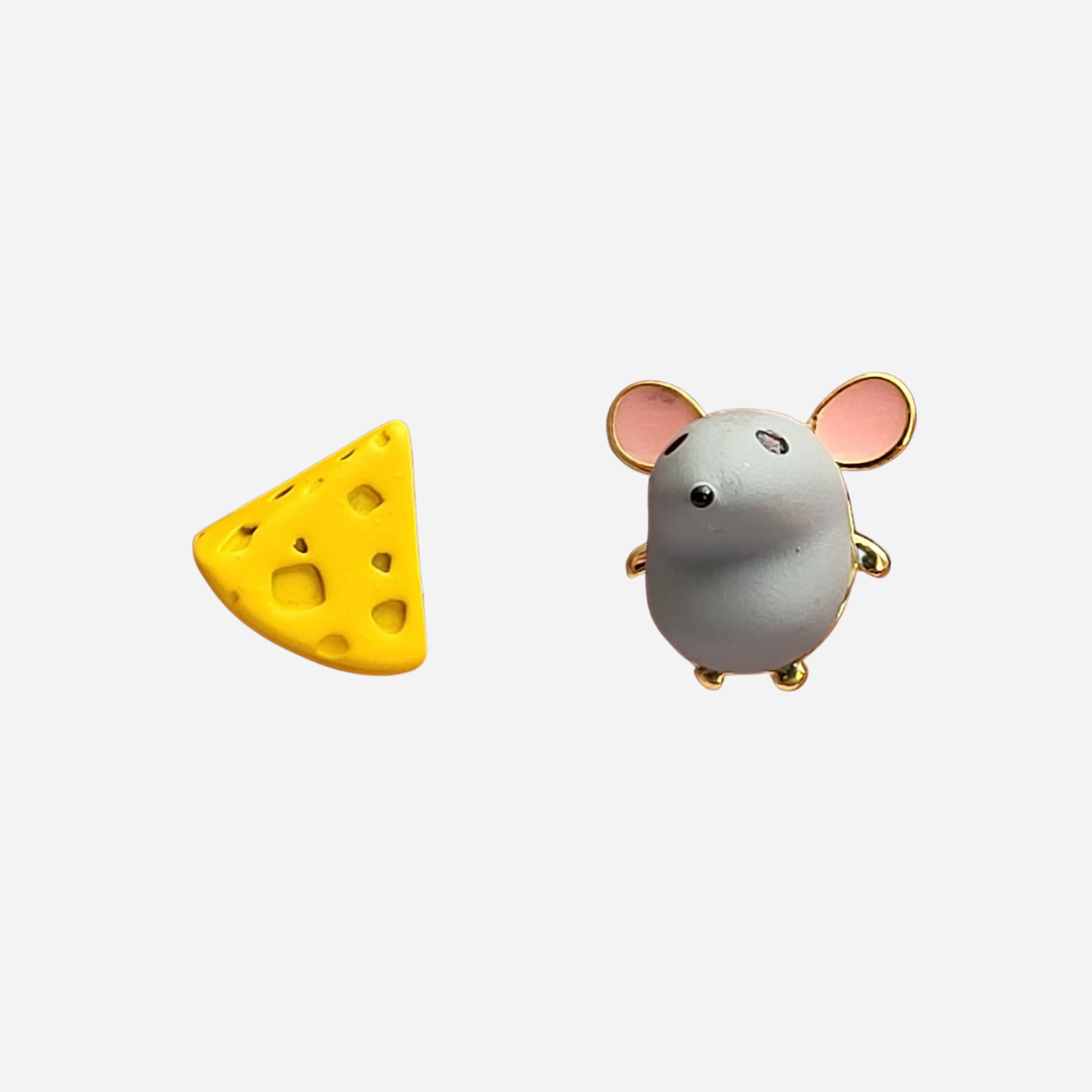 Mouse & Cheese Earrings