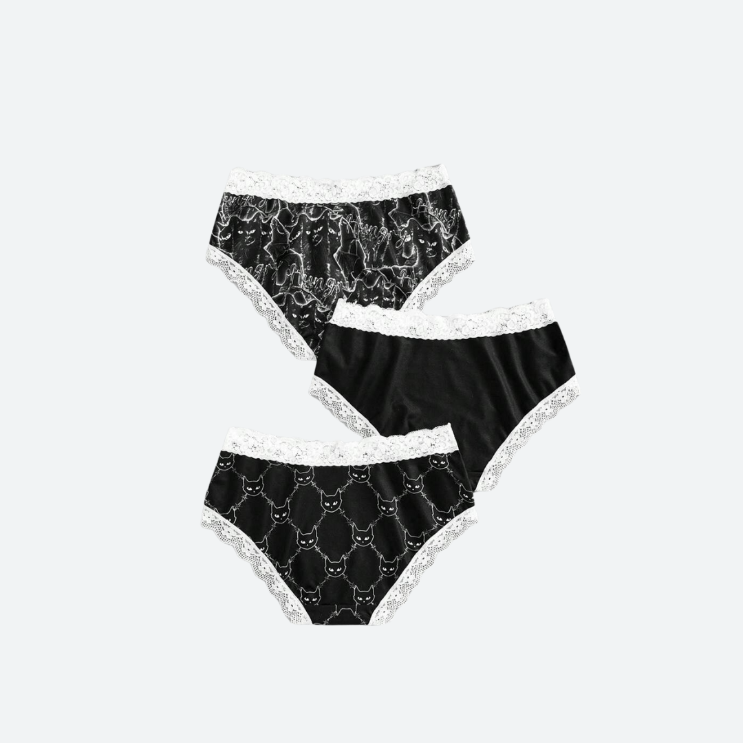Panty Set Black Cat