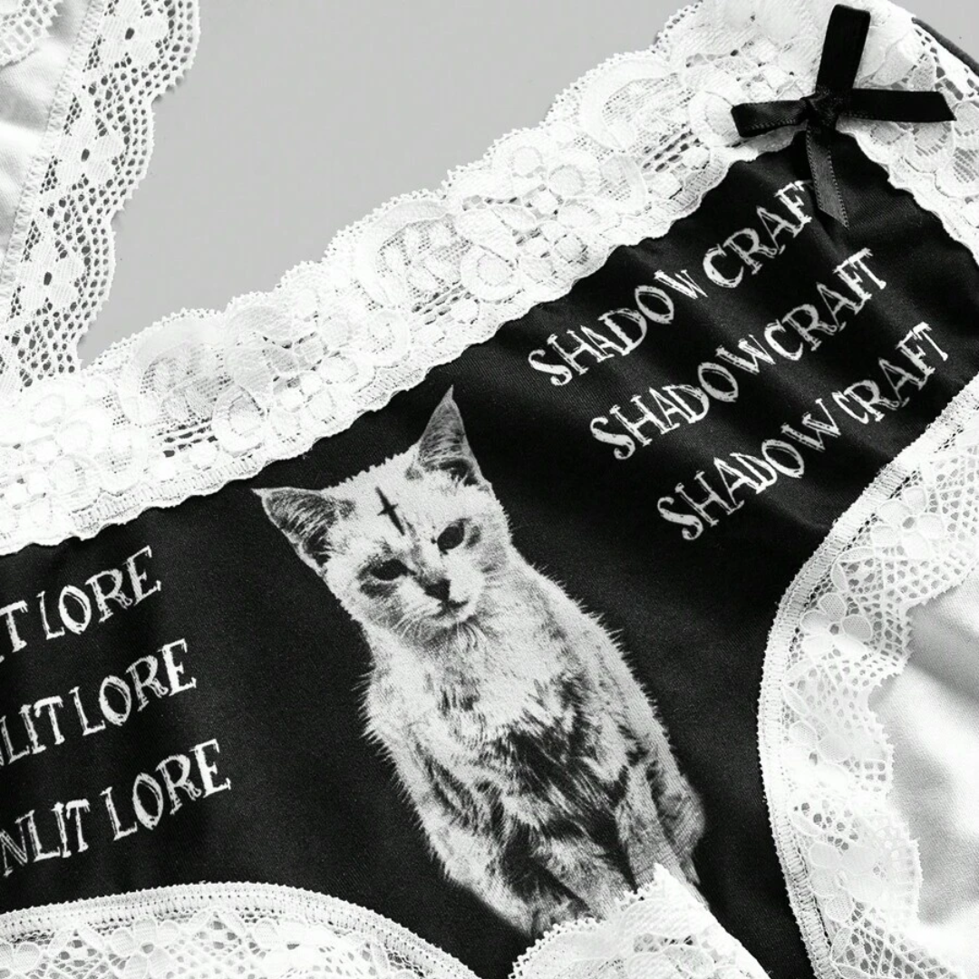 Panty Set Black Cat