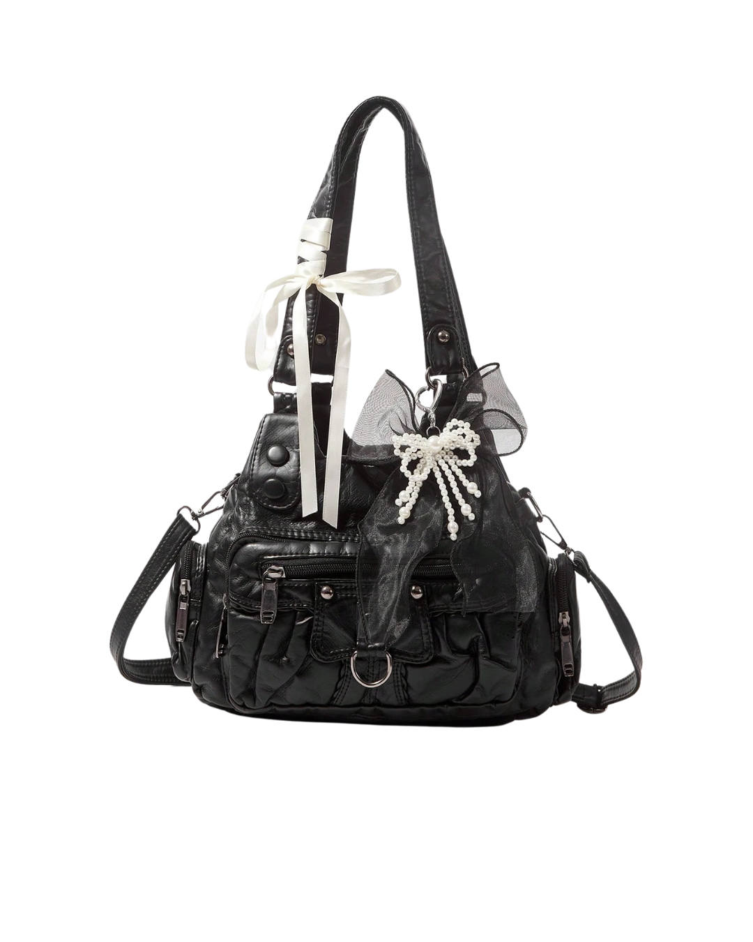 Pearl Bow Satchel Bag