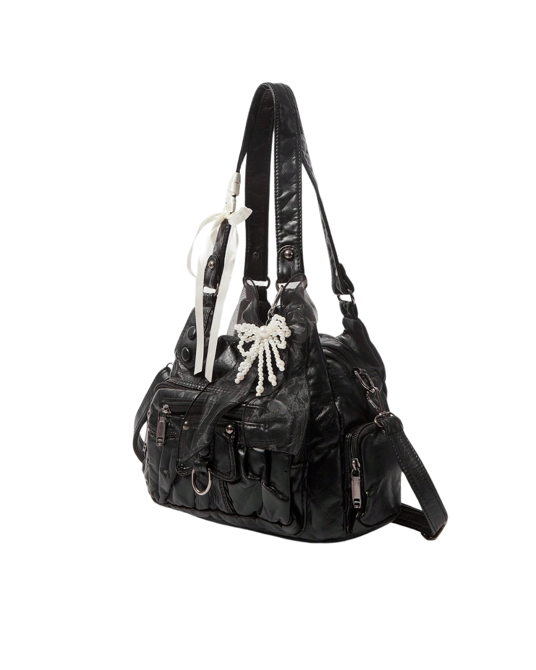 Pearl Bow Satchel Bag