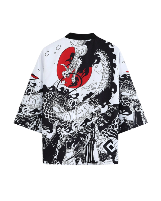 Red Moon Dragon Kimono