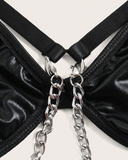Leather Chain Bralette