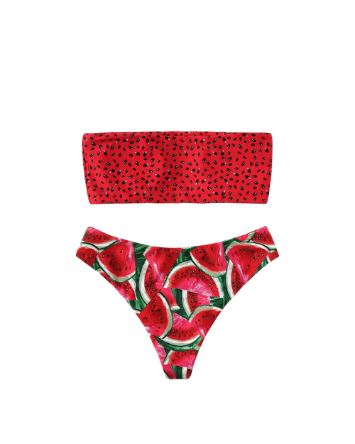Bikini bandeau pastèque