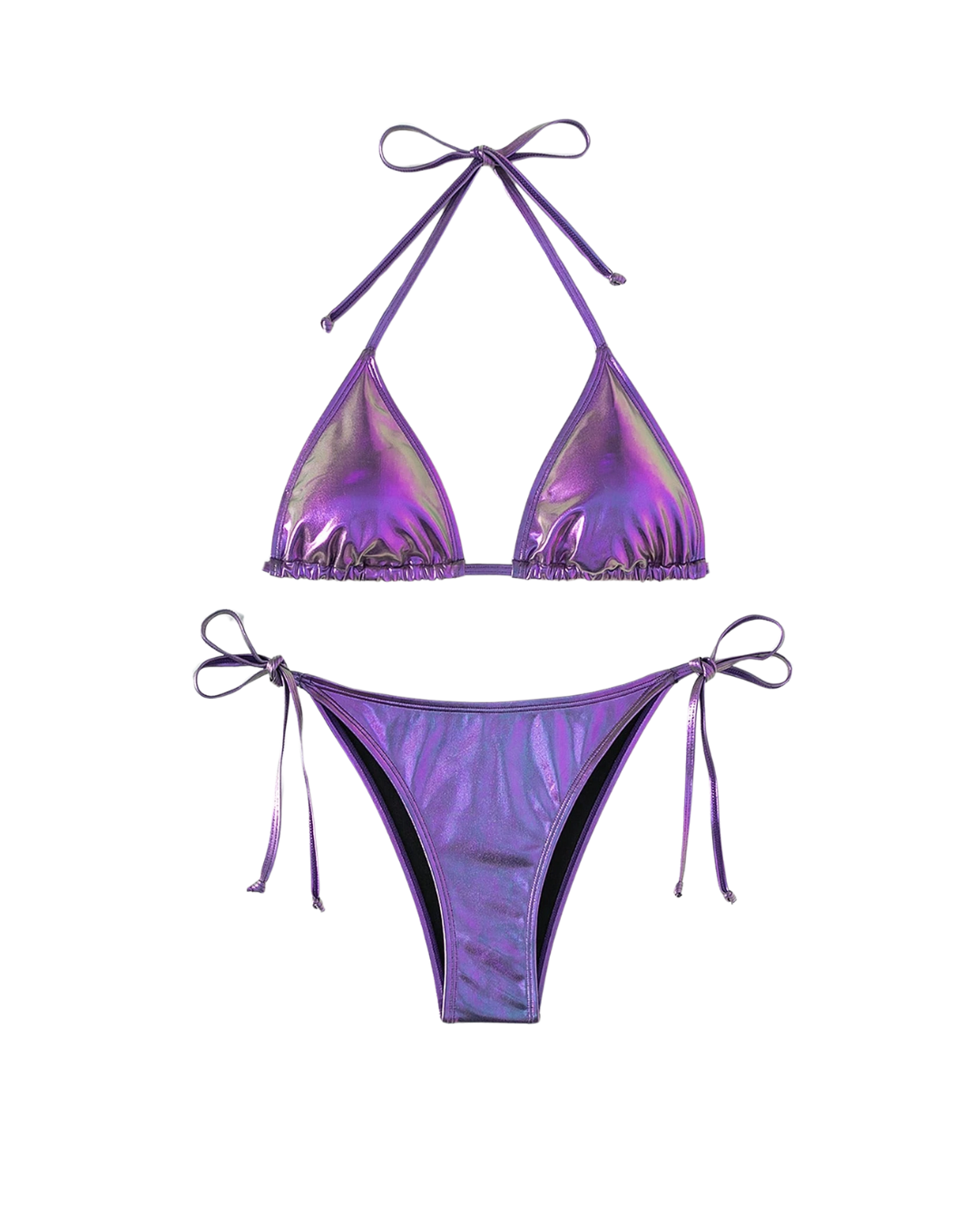 Bikini licou métallique