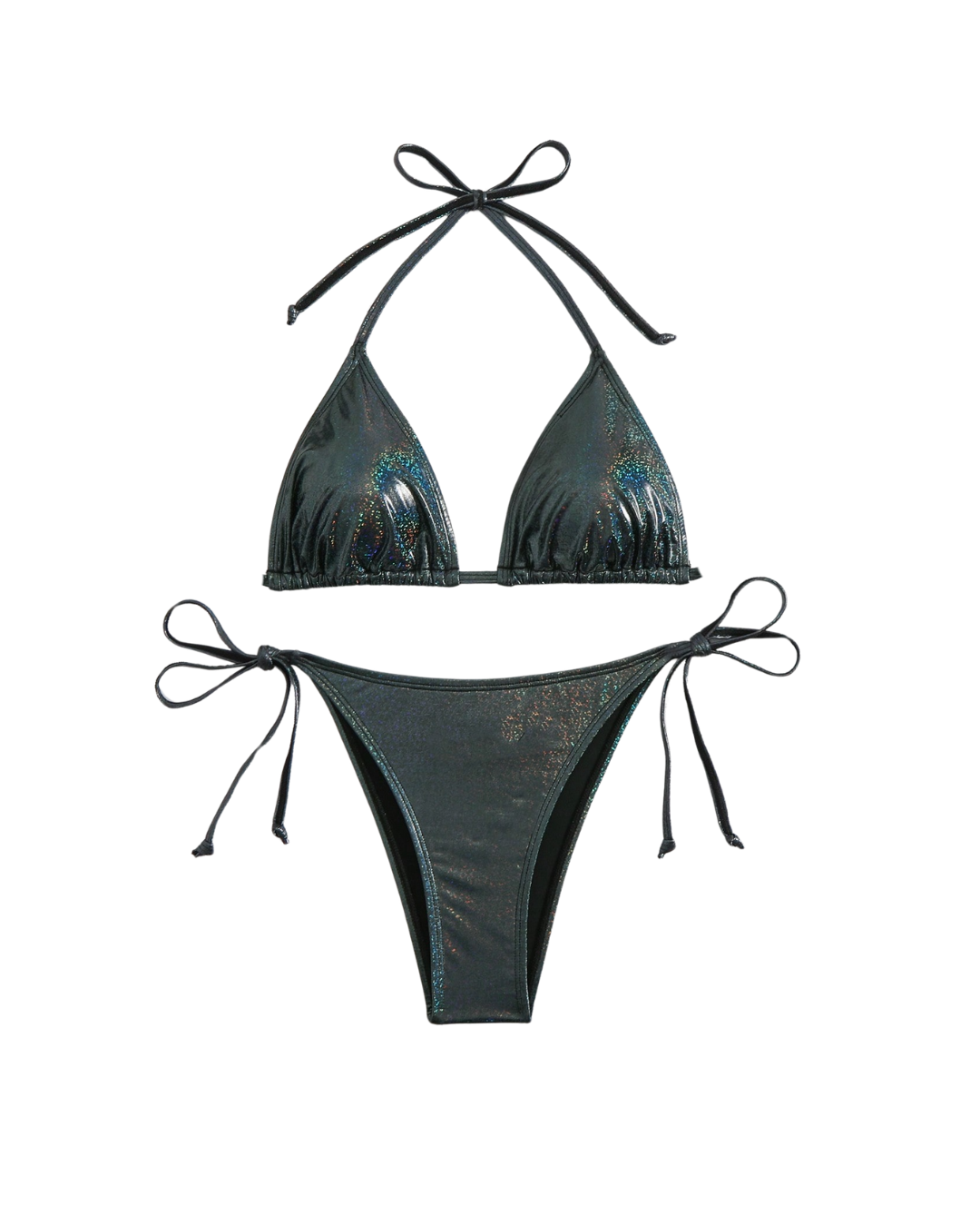 Bikini licou métallique
