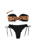 Bikini bandeau noué sur le devant