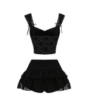 Ensemble plissé en dentelle