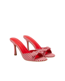 Mules à talons et nœud vichy