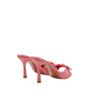 Mules à talons et nœud vichy