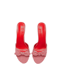 Mules à talons et nœud vichy