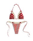 Bikini en dentelle à pois