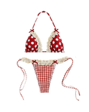 Bikini en dentelle à pois