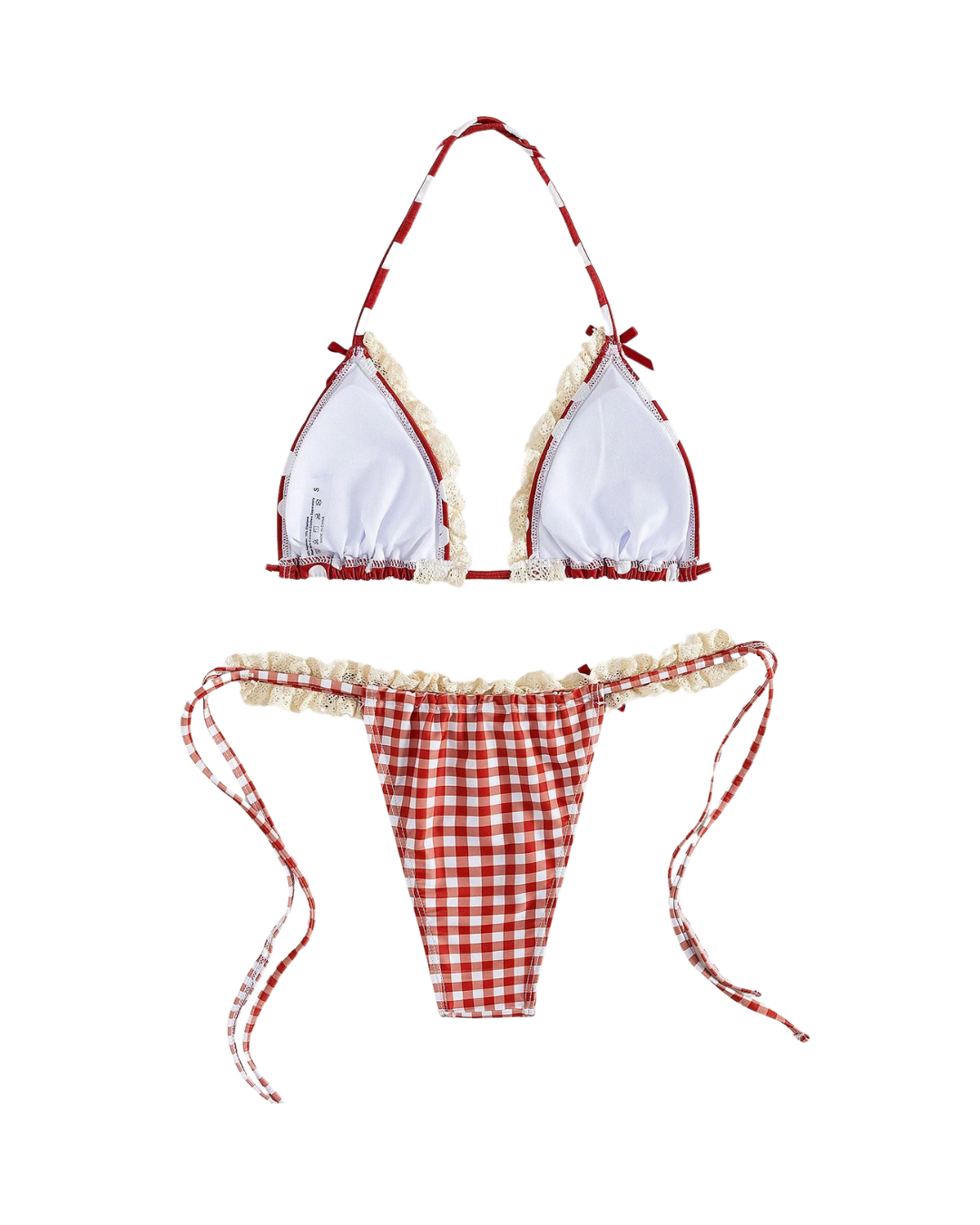 Bikini en dentelle à pois