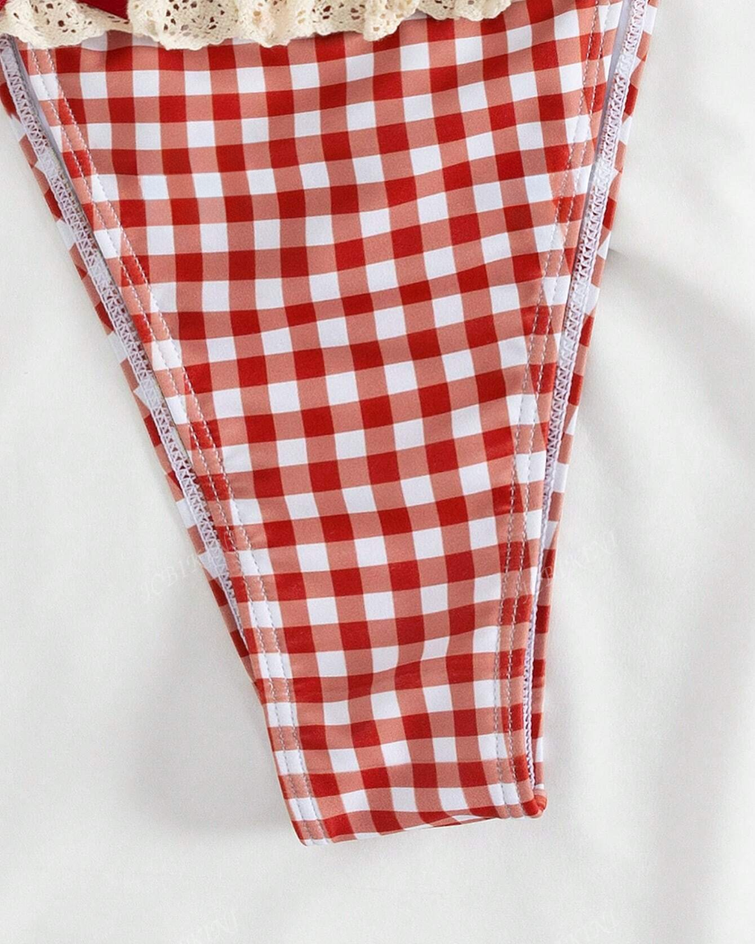 Bikini en dentelle à pois