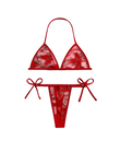 Ensemble triangle en micro dentelle