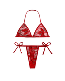 Ensemble triangle en micro dentelle