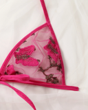 Ensemble triangle en micro dentelle